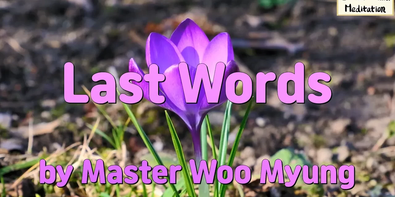 Master Woo Myung – Wisdom Poem – Last Words