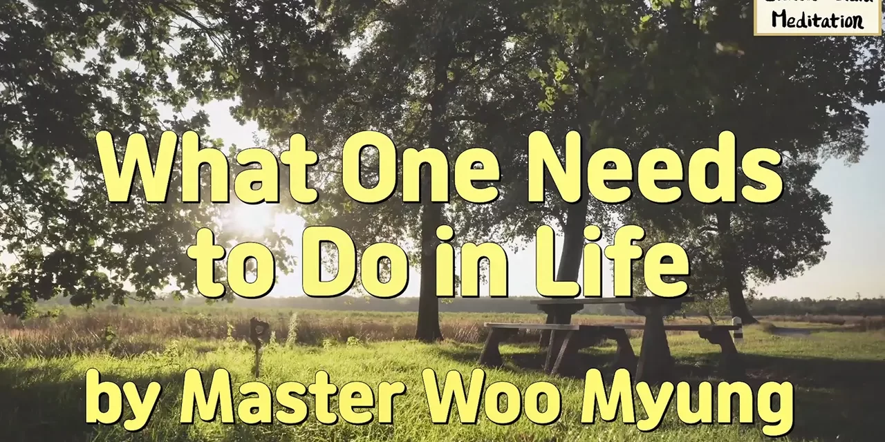 Master Woo Myung – Life Coach – What One Needs to Do in Life